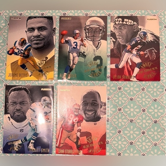 FOOTBALL Error Card - OBO 🏈 NFL Fleer 1993 - 1994 Football Award Cards 5/5 - Picture 3 of 4